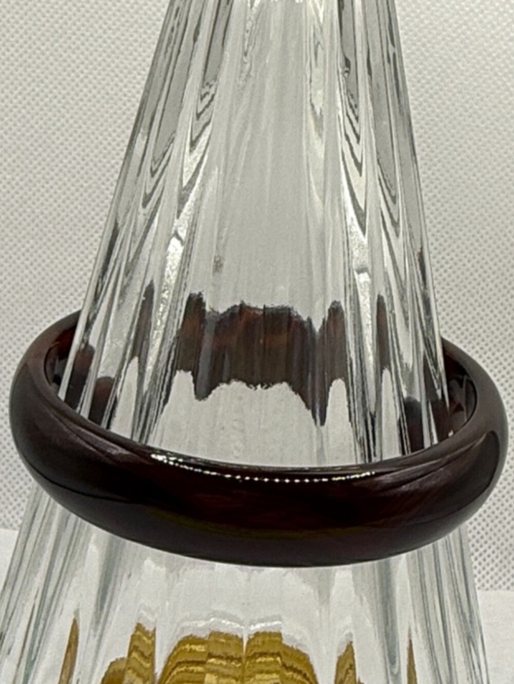 Vintage Dark Brown Glass Bangle Bracelet